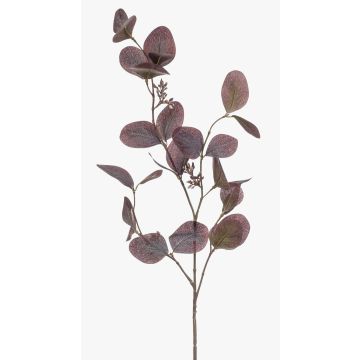 Fausse branche d'eucalyptus MAXEN avec fruits, violet-gris, 75cm