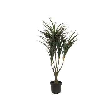 Dracaena Reflexa artificiel TABIVO, tronc artificiel, vert-rouge, 90cm