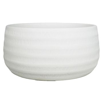 Coupe à fruits en céramique TIAM avec rainures, blanc mat, 14cm, Ø29cm
