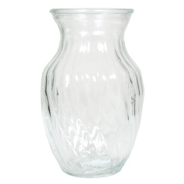 Vase de table en verre CATLYN avec rainures torsadées, transparent, 20cm, Ø13cm Vase de table en verre CATLYN avec rainures torsadées, transparent, 20cm, Ø13cm