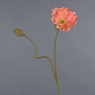 Coquelicot artificiel HASNA, pêche, 75cm
