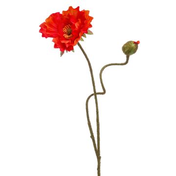 Coquelicot artificiel HASNA, rouge, 75cm