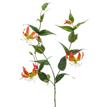 Gloriosa artificiel WARIS orange-jaune, 120cm