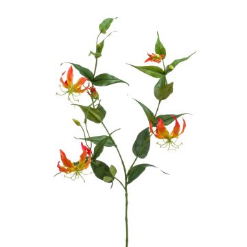 Gloriosa artificiel WARIS orange-jaune, 120cm