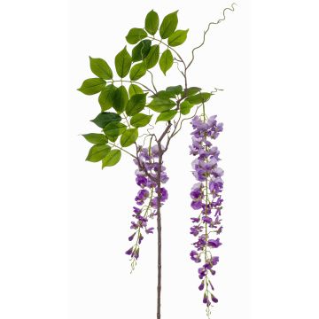 Branche artificielle de glycine NISSRINE avec fleurs, lilas, 145cm
