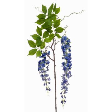 Branche artificielle de glycine NISSRINE avec fleurs, bleu, 145cm