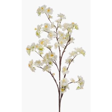 Branche de cerisier artificielle GIMA avec fleurs, crème-jaune, 120cm