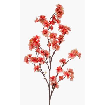 Branche de cerisier artificielle GIMA avec fleurs, corail, 120cm