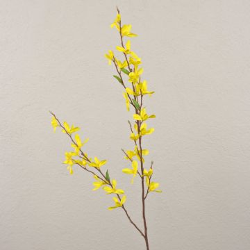 Branche de forsythia artificielle SUKOTI avec fleurs, jaune, 75cm