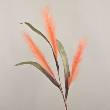 Branche artificielle herbe à roseaux ZIGOR, orange, 110cm