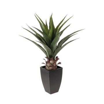 Agave en plastique IZAMAL en pot décoratif, vert, 70cm