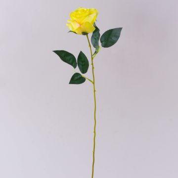 Rose artificielle SEENSA, jaune, 55cm, Ø7cm