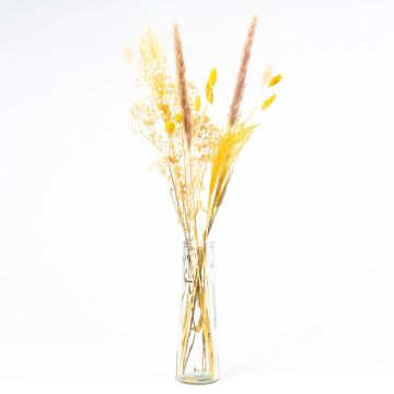 Fleurs séchées en vase bouteille LOTTCHEN, brun, 77cm, Ø15cm