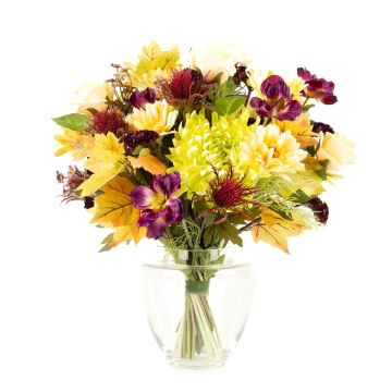 Udo's choice : Bouquet d'automne LIMBANI, vanille-mauve-violet, 50cm, Ø45cm