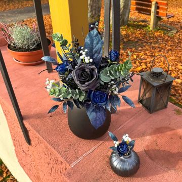 Midnight Bloom Bouquet de mariée & boutonnière - Demande de Julie Fleur Midnight Bloom Bouquet de mariée & boutonnière - Demande de Julie Fleur