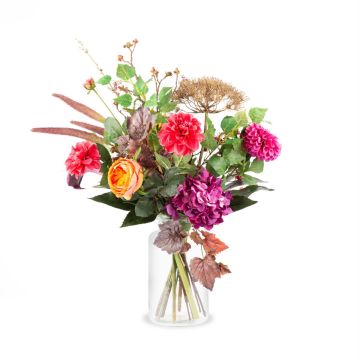 Bouquet d'automne artificiel REJNA, violet-orange, 75cm, Ø55cm Bouquet d'automne artificiel REJNA, violet-orange, 75cm, Ø55cm