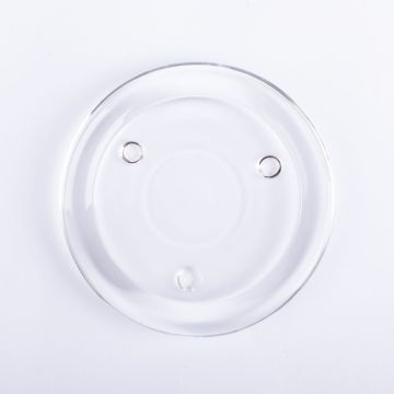 Assiette à bougie ronde VINCENTIA en verre, transparent, Ø11cm Assiette à bougie ronde VINCENTIA en verre, transparent, Ø11cm