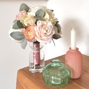 Soft Romance - Bouquet de mariée à la demande de cliente Sabine