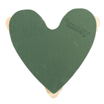 ®mosy Ökodur mousse florale Cœur de voiture MURIANDA, décoration de mariage, avec ventouse, socle en bois naturel, vert, 36x37x5cm ®mosy Ökodur mousse florale Cœur de voiture MURIANDA, décoration de mariage, avec ventouse, socle en bois naturel, vert, 36x37x5cm
