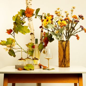 Soirée d'été avec du vin et des fleurs Soirée d'été avec du vin et des fleurs