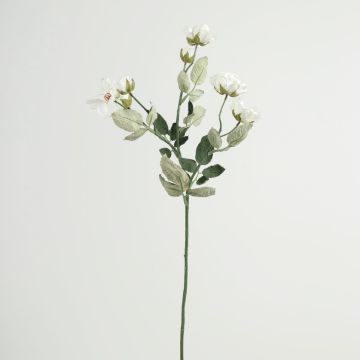 Branche artificielle Rose sauvage FOSETTA, collection écologique, blanc-lilas, 70cm, Ø3-5cm