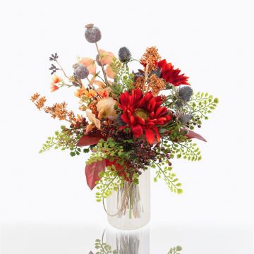 Bouquet d'automne artificiel HELENA, tournesols, rouge, 40cm, Ø35cm Bouquet d'automne artificiel HELENA, tournesols, rouge, 40cm, Ø35cm