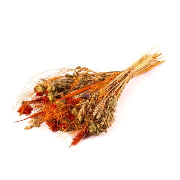 Bouquet d'épis séchés COVENTINA, orange-naturel, 65cm, Ø23cm