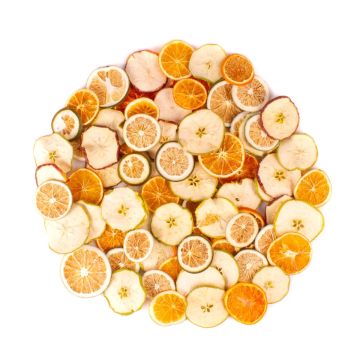 Pot pourri de fruits secs LIFTANA, orange, pomme, citron vert, multicolore, Ø4-6cm, 250g