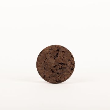 Dessous de verre rond en liège aggloméré MANARA, foncé, 1,8cm, Ø10cm