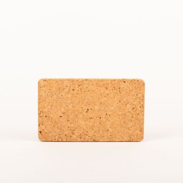 Dessous de verre rectangulaire en liège aggloméré MANARA, naturel, 20x12x1,5cm