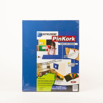 Panneau en liège BASMA, autocollant, 2 plaques, bleu, 50x40x0,4cm