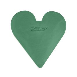 Cœur En Mousse Florale Humide 30x26x6 Cm Avec Support Bois - Pour Arrangements De Fleurs Fraîches, Professionnels Et Amateurs