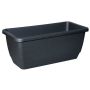 Bac à fleurs URMINA en plastique, avec des trous, anthracite, 49,5x19x16,5cm