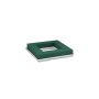 OASIS® Mousse florale humide en forme de couronne carrée ouverte dans une coupe en papier composite, vert, 27x27x4,5cm