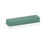 OASIS® Mousse florale humide rectangulaire pour des compositions florales, dans une coupe en papier composite, vert-blanc, 25x9x5cm
