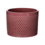 Pot à plantes en céramique CINZIA, motif à pois, rouge merlot, 25,5cm, Ø28cm