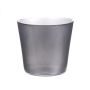 Pot à plantes ALENA SHINY, verre, argent brillant, 9,5cm, Ø11,5cm