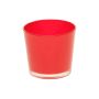 XXL Porte-bougie à chauffe-plat ALENA, verre, rouge, 9cm, Ø10cm