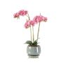 Orchidée Phalaenopsis artificielle JOLANA dans un pot en céramique, rose, 45 cm