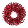 Couronne décorative d'églantier KEMNO avec des églantines, rouge, Ø55cm