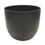 Pot à plantes rond ANOUCK en plastique recyclé, anthracite, 32,5cm, Ø39cm