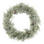 Couronne décorative de cyprès MIVLO, pommes de pin, givré, blanc-vert, Ø35cm