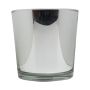 Pot à plantes en verre ALENA SHINY, argent brillant, 19cm, Ø19cm