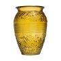 Vase décoratif en verre OLALLA avec bordure décorative, jaune-transparent, 20,7cm, Ø14,7cm