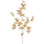 Branche artificielle de grenadier DRILKE avec des paillettes, fruits, or, 95cm