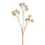 Branche artificielle Aralia du Japon KLORIM avec des fleurs, or, 35cm