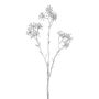 Branche artificielle Aralia du Japon KLORIM avec des fleurs, argenté, 35cm