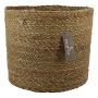 Corbeille à fleurs AMPARO, zostère, beige, 23cm, Ø25cm