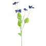 Branche en tissu Pensée YENIA, bleu, 60cm