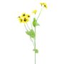 Branche en tissu Pensée YENIA, jaune, 60cm